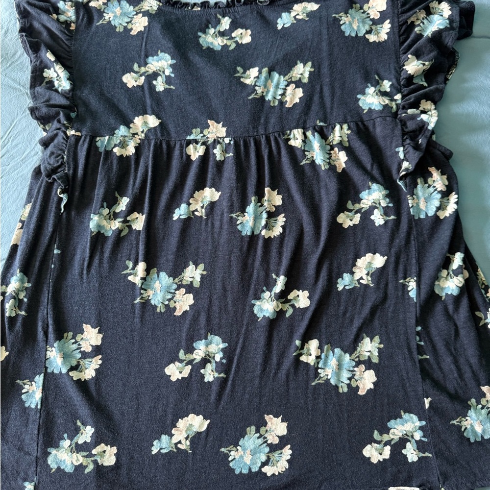 Lucky Brand Blue Floral Blouse